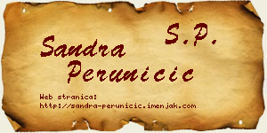 Sandra Peruničić vizit kartica